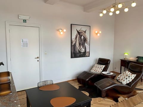 Superior Apartment, 1 King Bed | Living area | Flat-screen TV