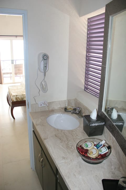 Duplex Penthouse Suite  | Bathroom | Shower, hair dryer, towels