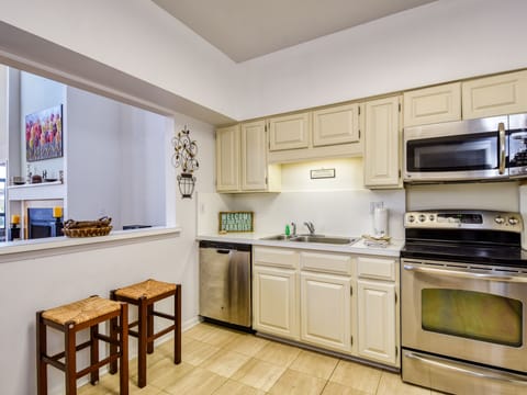 Condo, Multiple Beds, Ocean View | Private kitchen | Fridge, microwave, oven, stovetop