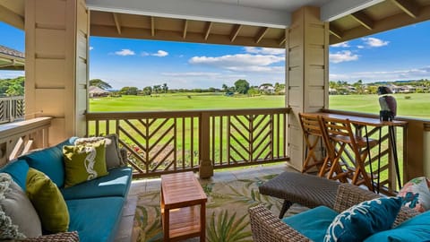 Pili Mai Resort at Poipu #10L - Covered Seating & Dining Lanai - Parrish Kauai