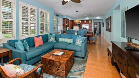Pili Mai Resort at Poipu #10L - Living Great Room - Parrish Kauai