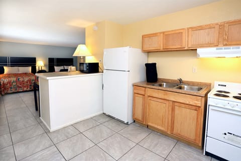 Double Room | Private kitchen | Fridge, microwave