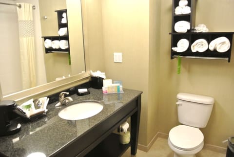 Room, 2 Queen Beds | Bathroom | Shower, bathrobes, towels