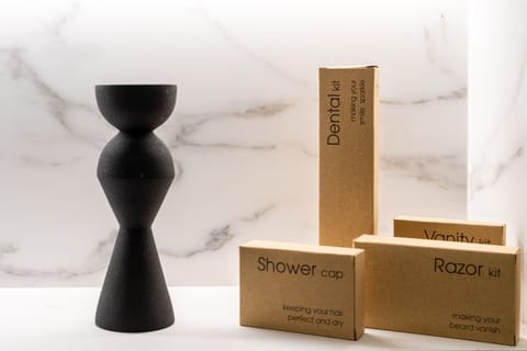 Premium Corner | Bathroom | Shower, rainfall showerhead, slippers, towels