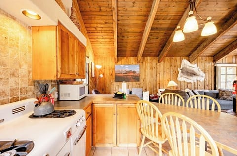 Cabin, Multiple Beds, Patio, Mountain View | Private kitchen | Fridge, microwave, stovetop, coffee/tea maker