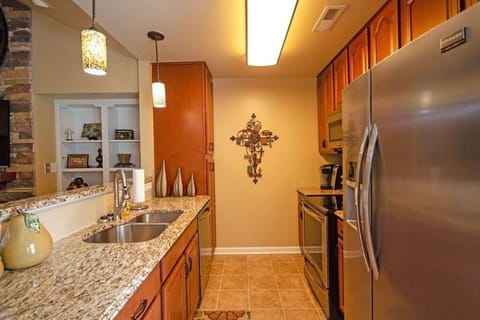 Updated appliances with plenty of storage during your stay.