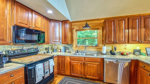 The kitchen is stocked for the "Chefs" in the group.