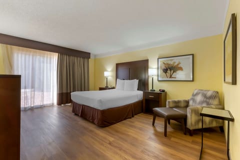 Standard Room, 1 Queen Bed, Accessible, Non Smoking | In-room safe, desk, laptop workspace, blackout drapes