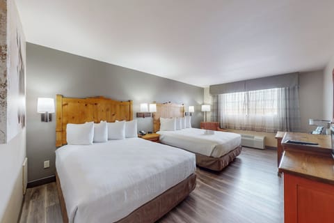 Standard Room, 2 Queen Beds, Non Smoking (Pet Friendly) | In-room safe, laptop workspace, blackout drapes, iron/ironing board
