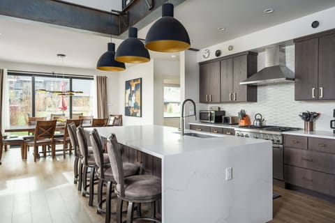 The gourmet kitchen is built for families to come together