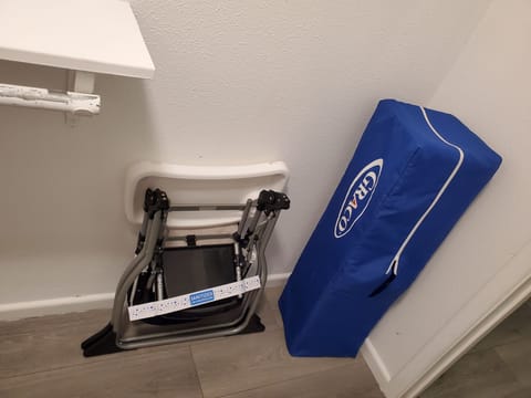 A high chair and pack and play are available.