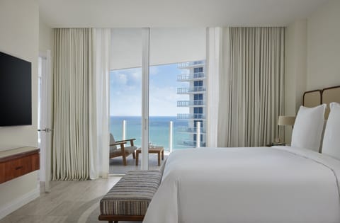 Ocean View One Bedroom Residence | Premium bedding, down comforters, minibar, desk