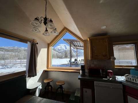 Kitchen window -Enjoy your morning coffee viewing Mount Sopris from the kitchen.