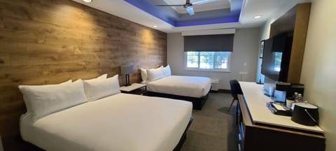 Deluxe Room, 2 Queen Beds, Non Smoking, Jetted Tub | Memory foam beds, individually decorated, individually furnished, desk