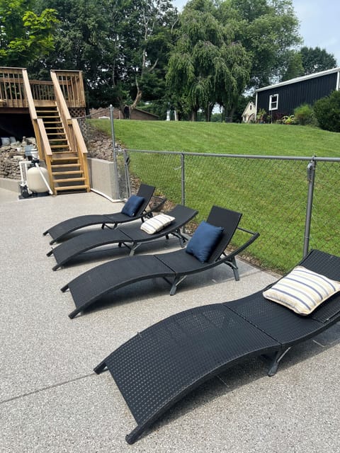 lounging area off pool area