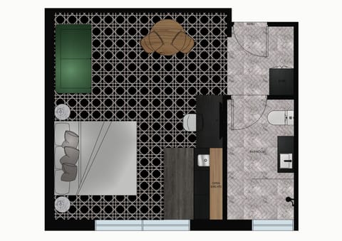 King Suite with Kitchenette | Floor plan