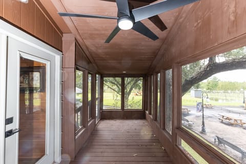 This porch hosts the best view of the vineyard.