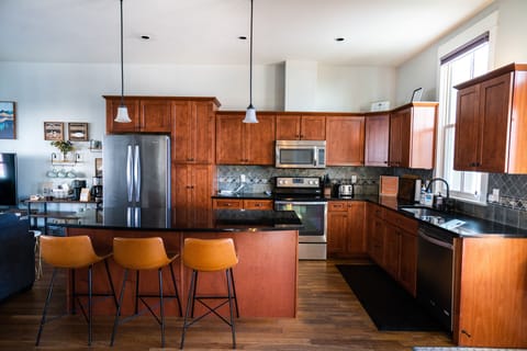 Luxurious kitchen heavily stocked with everything needed to cook at home!