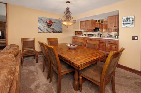 Dining room off in between kitchen and living area.
