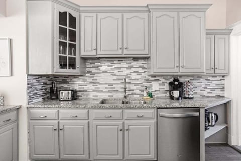 Enjoy the fully stocked kitchen with everything you'll need to prepare meals. 