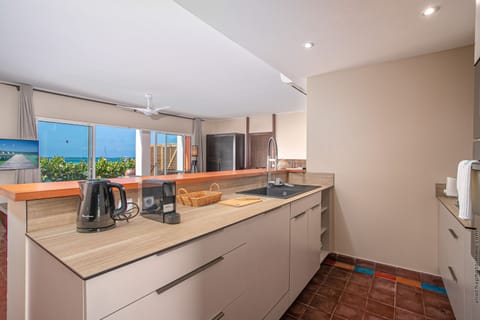 Villa, 4 Bedrooms, Private Pool, Oceanfront | Private kitchen | Fridge, microwave, oven, stovetop