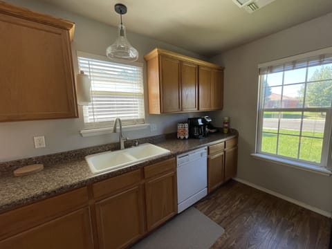 Sink, dishwasher and coffee bar