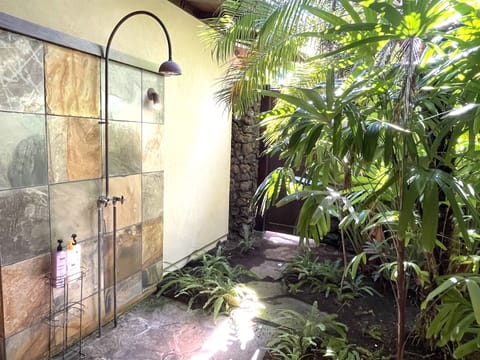 Outdoor shower off of master suite.