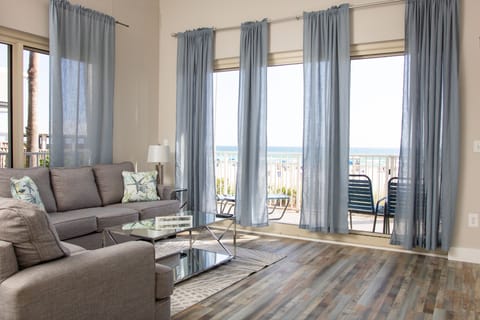 Premium Suite, 3 Bedrooms, Oceanfront | Living area | 32-inch LED TV with cable channels, TV