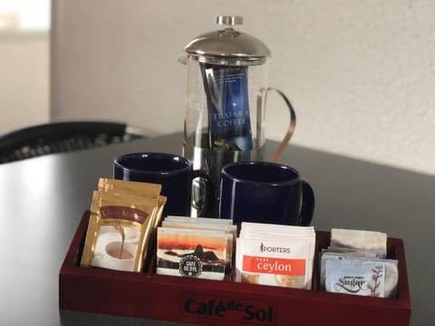 Microwave, electric kettle, toaster