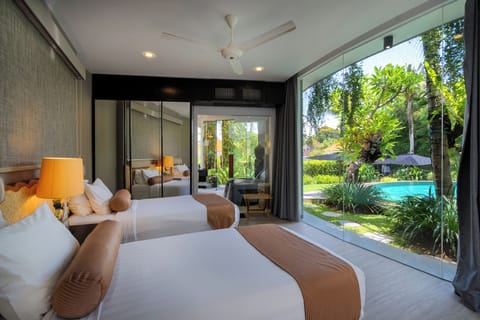 Luxury Villa, 4 Bedrooms, Private Pool, Garden View | Minibar, in-room safe, desk, laptop workspace