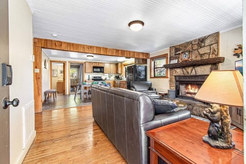 Living room looking into the kitchen