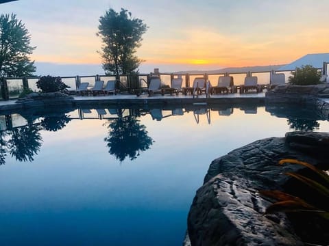 Indoor pool, outdoor pool, open 9:00 AM to 10:00 PM, sun loungers