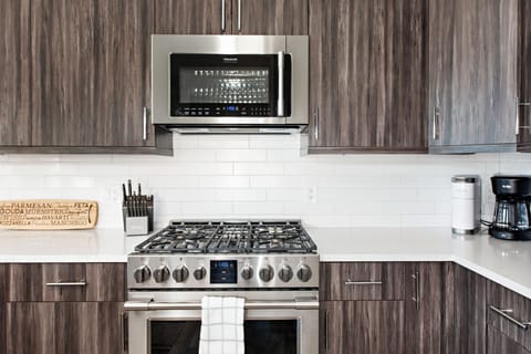 Bright, well-equipped kitchen