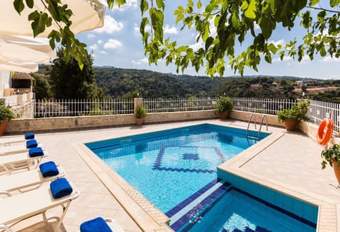 Sophisticated pool surroundings offering a sense of tranquility.