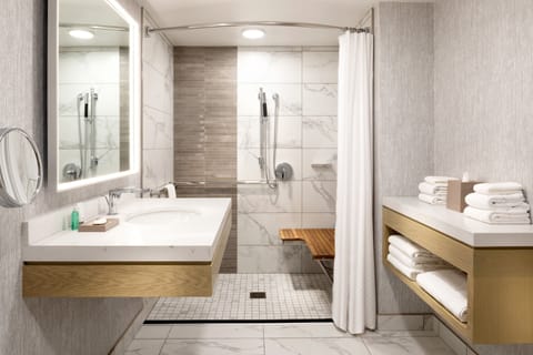 Premium Room, 1 King Bed, City View | Bathroom | Combined shower/tub, hydromassage showerhead, eco-friendly toiletries