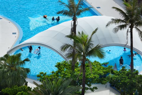 Indoor pool, outdoor pool, cabanas (surcharge)