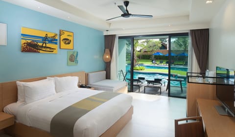 Family Pool Access Room - Free Minibar (One time per stay) | Premium bedding, in-room safe, individually furnished, desk