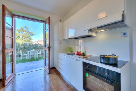 Kitchen view with terrace access