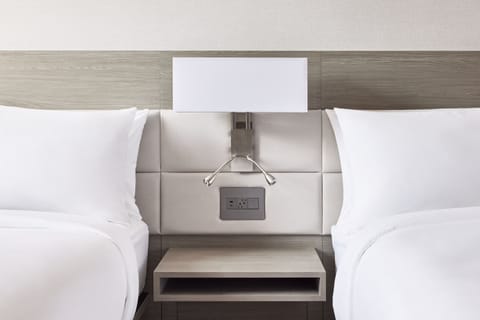 Room, 2 Queen Beds | Minibar, desk, laptop workspace, iron/ironing board