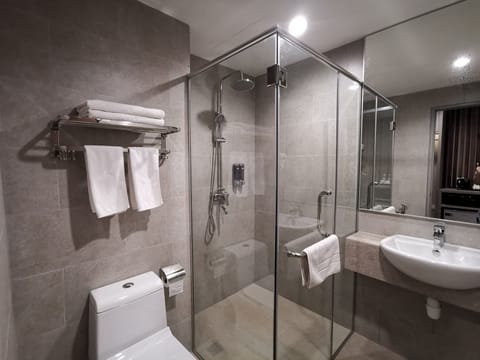 Premium Double Room | Bathroom | Shower, rainfall showerhead, free toiletries, hair dryer