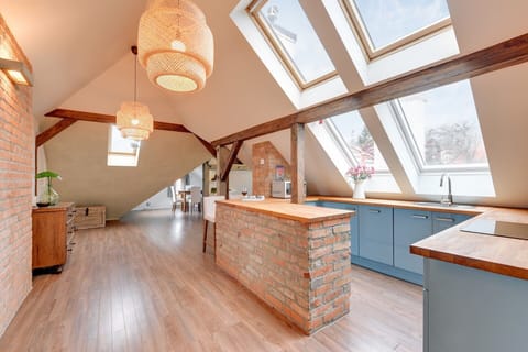 Deluxe Apartment | Private kitchen | Microwave, oven, stovetop, dishwasher