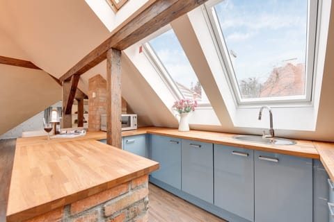 Deluxe Apartment | Private kitchen | Microwave, oven, stovetop, dishwasher