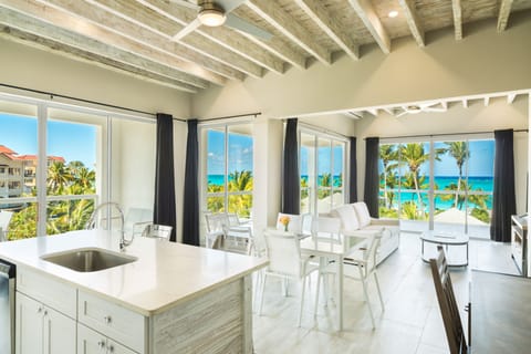 Penthouse, 2 Bedrooms, Ocean View | Living area | 55-inch flat-screen TV with cable channels, TV