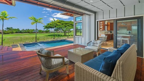 Kukuiula Makai Cottage #71 - Covered Seating Lanai - Parrish Kauai