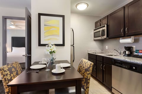 Suite, 1 Bedroom, Non Smoking | Private kitchen | Fridge, microwave, stovetop, dishwasher