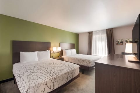 Standard Room, 2 Queen Beds, Non Smoking, Refrigerator & Microwave | Premium bedding, desk, laptop workspace, blackout drapes