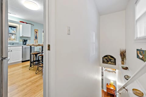 Stairs from upper to lower level