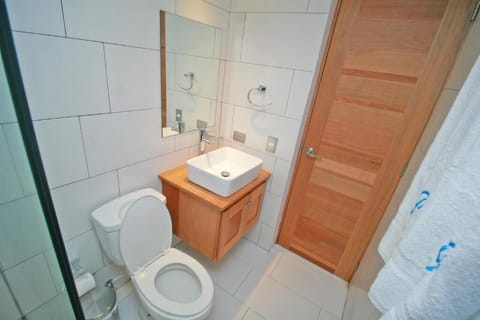 Basic Double Room | Bathroom | Combined shower/tub, rainfall showerhead, hair dryer, towels