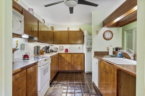 View of kitchen from dining room