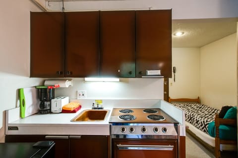 Apartment (0 Bedroom) | Private kitchenette | Fridge, microwave, coffee/tea maker, toaster